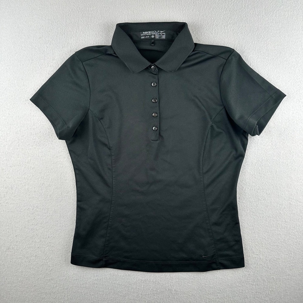 Nike Black Short Sleeve Polo Performance Tee